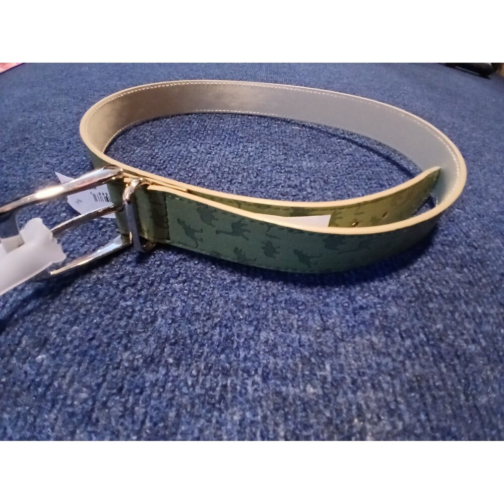 WONDER NATION  Green Dinousaur Belt w/ Silver Buckle Kids   UNISEX   NWT   Large